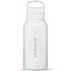LifeStraw Go Series - Borraccia isolata in acciaio inox con filtro acqua per viaggi e uso quotidiano. Rimuove batteri, parassiti e microplastiche, migliora il sapore, 1l, Polar White (bianco)