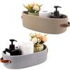 LWLWA Cesto Portaoggetti, 2 Organizer Fasciatoio per Neonati, Cestini Portaoggetti Bagno con Manico, 35 x 15 x 10 cm, per Camera da Letto, Toeletta, Soggiorno