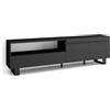 Skraut Home | Mobile TV Soggiorno | Ampio spazio a disposizione | 200x57x35cm | Per TV fino a 80 | Design industriale | Stile moderno | Nero