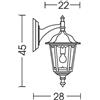 Moretti Luce S.n.c. Applique da Parete Lanterna Down Bianca da Esterno 1xe27 Firenze Moretti