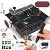 Tewpoy Mini Sega da Tavolo Per Artigianato, Mini Sega da Tavolo Multifunzione Potenza 100w, Piccola Sega da Tavolo Portatile, 7 Velocità Regolabili, Taglio 0-90°, Per Fai da Te, Legno, Acrilico E Taglio Pcb