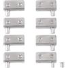 UFURMATE 8 PZ Cerniere per Porta in Vetro Senza Cornice Cerniere Pivot per Porta in Vetro Morsetto Regolabile Argento Cerniera Pivot per Mobile Clip Kit di Ricambio, Adatte per Porte in Vetro a