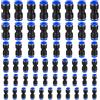 ZHENGYYUU 55 Pezzi Raccordi Pneumatici Dritti 4mm 6mm 8mm 10mm 12mm Attacchi a Innesto Rapido Connettori Tubo Aria Inline per Tubi PU PE Officina Industria Fai‑da‑te