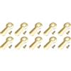 QUARKZMAN 19 x 8,5mm Cornice per Foto Tasti Gira x 50pz Fermi metallo Chiusure con Viti per Fissaggio e Sospensione Cornici, [Oro]