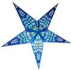 Yepsio Paralume di carta a forma di stella, 60 cm, decorazione da appendere per Natale, matrimonio, casa, feste (blu glitterato, verde)