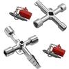 Lhdfyqt 2 a 4 punti, chiave a croce, universale, rubinetto a 4 punti, triangolare, per contatori d'acqua elettrici e ascensori