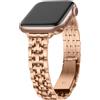 Anlinser Compatibile con Cinturino Apple Watch 49/46/45/44/42/41/40/38mm, Cinturini Sottili in Metallo Compatibile con iWatch Ultra 3-1 Serie 11 10 9 8 7 6 5 4 3 SE (49/46/45/44/42, Oro Rosa)