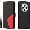 XINNI Cover Protettiva per Xiaomi Poco C75 4G/Redmi A4/Redmi 14C Case, retrò Cellulare Custodia Libro Antiurto in Flip Pelle PU/TPU, Portafoglio Flip Magnetica, Nero