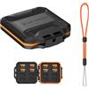 K&F CONCEPT Custodia per 16 Schede SD, Porta Memory Card Impermeabile e Antiurto, Organizzatore per Micro SD/TF con Chiusura Sicura e Design Compatto