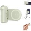 PGYTECH MagCam 2 Impugnatura per Smartphone Kit Modulare 3-in-1, Telecomando Bluetooth, Impugnatura di Ricarica e Supporto Wireless Magnetico MagSafe, per iPhone 12-17/Android 14 (Verde Menta)