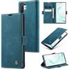 Sojlecyu Cover per Samsung Galaxy Note 10 Plus Custodia, a Libro Portafoglio in Premium Pelle PU Porta Carte Flip Case Supporto Protezione Case Cover per Samsung Galaxy Note 10 Plus, Blu verde