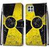 Mo-Somnus Cover per Samsung Galaxy A22 5G, Custodia in PU Pelle Magnetica Libro Flip Caso Antiurto Portafoglio [Supporto Stand] con Porta Carte e Cinturino da Polso Wallet Case (Mulino A Vento)