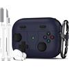 R-fun Custodia compatibile con Apple Airpods Pro (2023/2022/2019, 2a/1a generazione), cavo USB-C/Lightning con kit di pulizia, design classico per console di gioco portatili,Viola