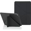 MuyDouxTech MuyDoux Custodia Origami per iPad 10,2 Pollici 9a (2021) 8a (2020) 7a (2019) Generazione, 5-in-1 Angoli di Visuale Multipli, Cover Posteriore Morbida Flessibile, Auto Svegliati/Sonno, Nero