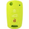SALPIE Guscio Portachiavi Accessori Ricambi Cover Copri Chiave Telecomando Auto 3 Tasti Compatibile Con Hyundai I20 - I30 - IX20 - IX35 - Elantra (Verde, COVER)
