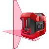 CONDTROL - Laser a linea QB rosso - Portata di livello 10 m - 1 linea verticale e 1 orizzontale - 2 modalità operative - Filettatura 1/4' - Garanzia 2+1 anni