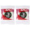 APLI - Nastro adesivo Sacchetto invisibile 19 mm x 33 m (Confezione da 2)