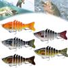 BAISHUWU Esca da nuoto robotico, 5Pcs E-sca da Nu-oto Multi-snodata, Es-che Robotizzate, Esc-a Robotica 3D Realistica, Nuotare esca per la pesca del basso, Realistico Multi-snodato Luccio Esca