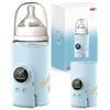 Kryvella Scaldabiberon per bambini, con batteria da 8000 mAh, 6 livelli di temperatura da 38 a 50 °C, indicatore LED e luce notturna, portatile, funzione di ricarica USB, per viaggi e casa (blu)