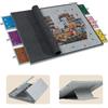 Tektalk Tavolo puzzle pieghevole con coperchio, 3 angoli di inclinazione, in feltro leggero e portatile, con 6 cassetti di classificazione, per fino a 2000 pezzi, colore: grigio chiaro