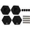 Yctze Ruota Hex Hub Rc Remover Ruota Hex Hub Upgrade Parte Accessori Fit Per Scx10 90046 90047 Rr10 Rcwler Distanziali Ruote 1/10 (10 mm)