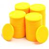 Smartdealspro Mini contatori da poker in plastica opaca, 32 mm, con scatola portaoggetti (girasole, 64 pezzi, giallo)