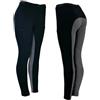 Autumnn Equestrian Jodhpurs Jodphurs Jods - Pantaloni da equitazione elasticizzati in 4 direzioni, con toppa al ginocchio, nero/grigio, 34W