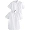 NEXT Uomini Confezione da 2 Camicie Easy-Care Eleganti a Maniche Corte con vestibilità Classica Bianco 42