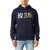 Marvel Logo Characters, Cappuccio Uomo, Blu (Navy Navy), Large