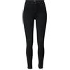 ONLY Onlroyal HW SK Hem Zip Clean La Pimbox Jeans, Nero delavé, XS x 30L Donna