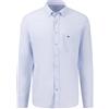 FYNCH-HATTON Weiches Oxford Hemd aus Baumwolle White/Blue L Camicia Button-Down, Blu, L Unisex-Adulto