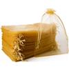 YFZYT Sacchetti Organza 20x30 cm Grandi, 100pz Sacchetti Regalo Oro per Bomboniere, Festa della Mamma, Comunione, Battesimo, Cresima, Matrimoni