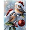 Lxmsja 5D Diamond Painting Natale, Uccelli Diamond Painting Kit Completo, Diy Diamantini Crystal Art, Strass Ricamo a Punto Croce, Hobby Creativi Adulti Decorazioni da Parete e Casa 30x40cm