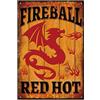 GLOBLELAND Vintage Fireball Metal Targa In Metallo Divertente Retro Dragon Decorazione Da Parete Decorativa Targa In Metallo Artistica Poster 12x8 Pollici