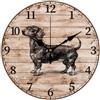 CHGCRAFT 12 Pollici Orologio da Parete con Cane Salsiccia A Batteria con Motivo in Stile Vintage Orologio Decorativo Rotondo Silenzioso e Senza Ticchettio per l'ufficio, la Casa e la Cucina