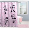 Jay Franco Tenda da doccia Disney Minnie Mouse 178 x 182 cm - Tessuto Rosa Decorazione Bagno