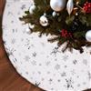 ACTOYS Tappeto Albero di Natale morbido Gonna, bella Copri Base Albero Natale, Copri Albero per Decorazione Natalizia (B-Argento, 120CM)