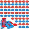 Solinorex Set di 100 Tessere Reversibili Rosse e Blu per Matematica - Materiale Didattico per Calcolo 1a Elementare - Kit Manipolativo per Bambini, Scuola e Homeschooling