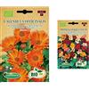 Germisem Biologico Calendula Officinalis Semi di Calendula 2 g & Biologico Tropaeolum Majus Nanum Semi di Nasturzio 3 g