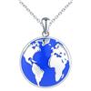 VIKILEE Mappa Portafoto Medaglione Collana Argento 925 Donna Uomo:Viaggi Collana di Foto Personalizzata-Ciondolo Portafoto Collane Amuleto Gioielli-Compleanno Anniversario Natale Regali per Lei Blu Marino