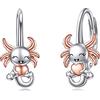 VONALA Orecchini a monachella con axolotl e bradipo, in argento Sterling 925, gioielli con animali simpatici, regali per donne e ragazze, Argento sterling