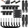 BYZESTY Supporto per box da tetto a U, 4 set di supporti, 85 mm, con 8 dadi di sicurezza e 2 bende rotonde