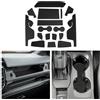 CDEFG Compatibile con Ford Ranger T9 2023 2024 Raptor Wildtrak XLT, Tappetino Antiscivolo Antipolvere Antigraffio Tappetini in Gomma Portabicchieri per Interni Auto Ranger T9 Accessori (Nero)