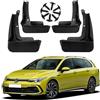 Tokenhigh 4 parafanghi auto per VW Golf 8 MK8 R-Line GTI/GTD/GTE 2020-2023, paraschizzi anteriori e posteriori, parafango decorativo, resistente agli spruzzi d'acqua, valvola di fango con viti di montaggio