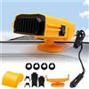 HASAIKA® Riscaldatore per Auto, Stufetta Portatile per Auto, 2 in 1 Riscaldatore per Sbrinamento, 12V 150W Sbrinatore per Auto/SUV/Van, Giallo