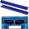teashow 2 pezzi di inserti per griglia anteriore per BMW, compatibili con coperture a V, Serie 1/2/3/4/5/6/7 F20 F22 F30 F32 G30 G32 G11 G12 (Blu)