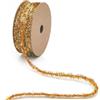 SEABABOO Nastro Di Orpelli Ghirlande Nastro Di Orpelli Sottili Da 9 M Nastro Di Tinsel Mini Ghirlanda Nastro Decorativo Lucido Per Natale Festa Di Compleanno Festa Di Nozze (Golden)