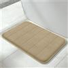 Yimobra Tappeto da bagno antiscivolo, 61 x 43 cm, eccellente assorbimento d'acqua, spesso, lavabile in lavatrice, facile da asciugare - Colore: Cammello