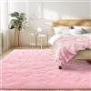 BSGIFT - Tappeto Rosa 140x200, Shaggy Morbido a Pelo Lungo per Soggiorno, Tappeto a Pelo Lungo per Soggiorno, Tappeto ad Alta Pila Antiscivolo, Moderno per Camera da Letto, Camera dei Bambini