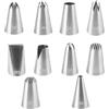 CKDSA 10pcs Bussola grande per pasticceria professionale, grande portalampada scanalato per puntale tascabile Churro Donuts Decorazione di Cupcakes e Muffins